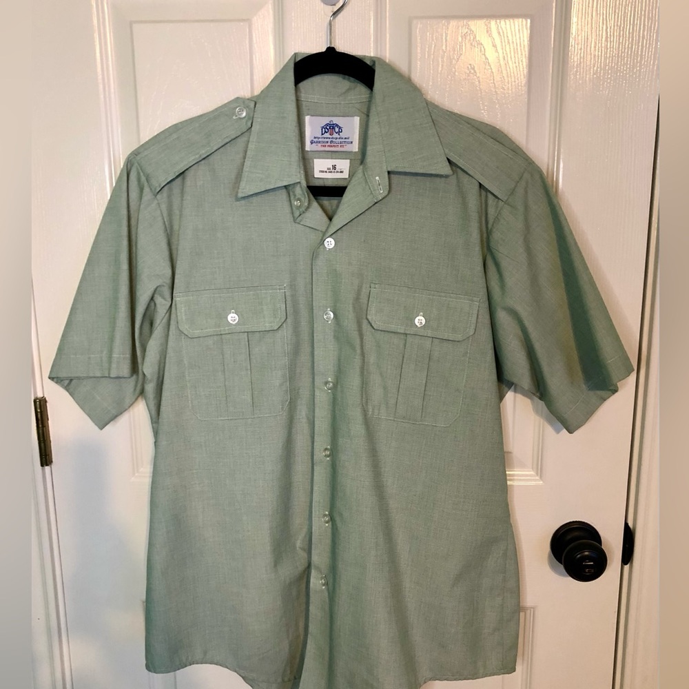DS CP Garrison Collection Men’s L Size 16 Military Style Button Down Shirt